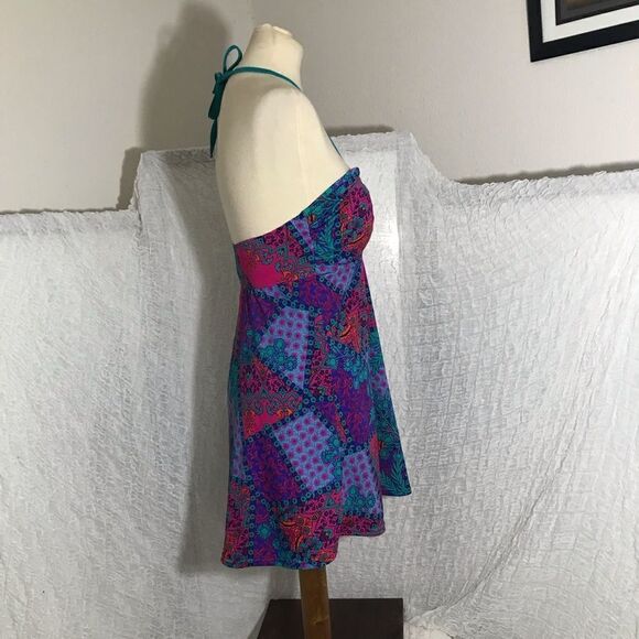 Just Beachin Pasley Floral Print Swimdress Size 12 - Picture 4 of 9